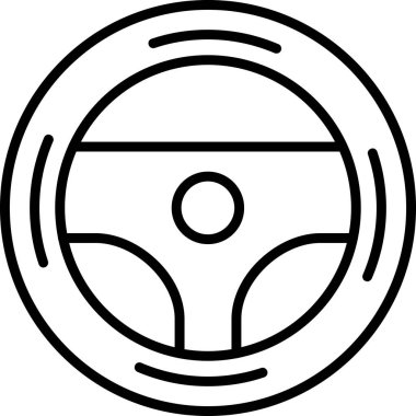 Direksiyon tekeri ağ simgesi, vektör illüstrasyonu