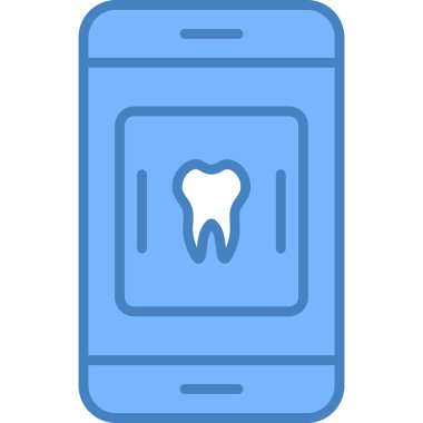 diş simgesi vektör illüstrasyonu