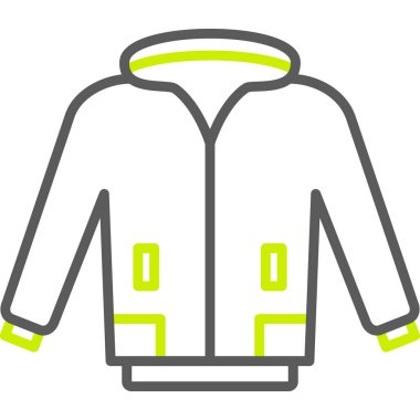 Ceketli beyaz arkaplanın vektör çizimi