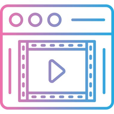 video simgesi vektör illüstrasyonu