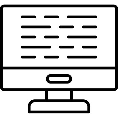 Bilgisayar. Web simgesi basit illüstrasyon