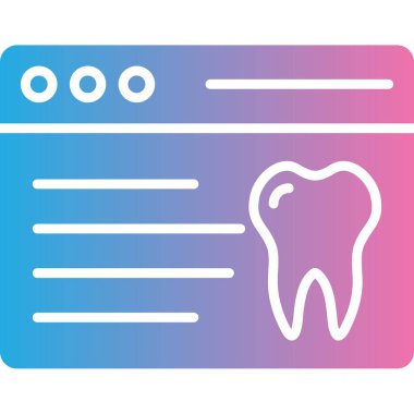 vektör diş simgesi, vektör illüstrasyonu