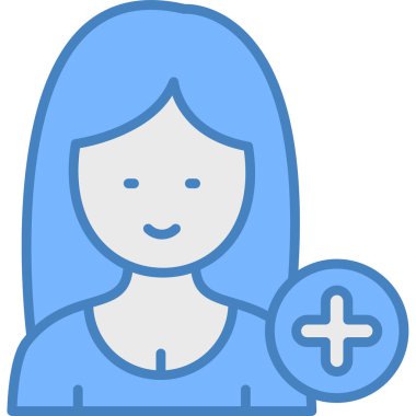 Saç stili simgesi olan kadın avatarı