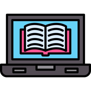 Kitap eğitimi kitaplığı simgesi - özet biçimi