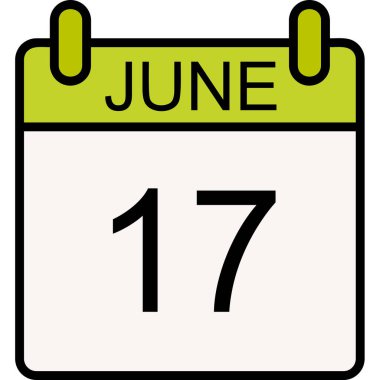 Haziran 27 - günlük takvim - vektör