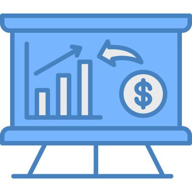 iş ve finans satırı vektör simgesi