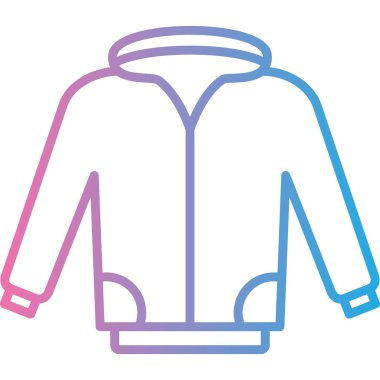 Güzel bir kapüşonlunun sıcak çizgi çizimi