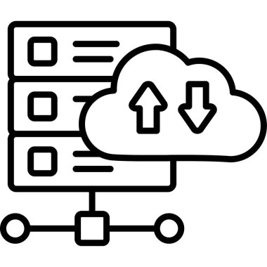 Anahat biçiminde bulut hesaplama veri simgesi