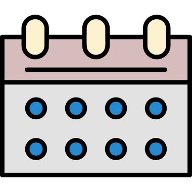 Takvim. Web simgesi basit illüstrasyon