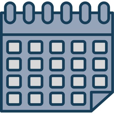 Takvim simgesi vektör illüstrasyonu