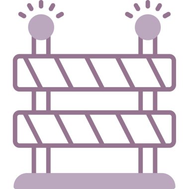 Bariyer. Web simgesi basit illüstrasyon