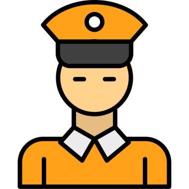 Polis memuru vektör simgesi