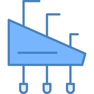 İnşaat vinci simgesi. Web için basit bir vinç vektör simgesi çizimi