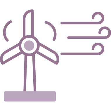 Rüzgar gücü türbini simgesi, dış hat biçimi