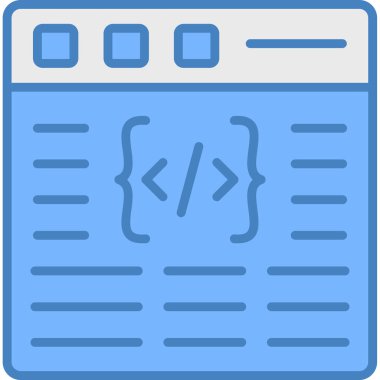 Dolu taslak biçiminde kodlama kodlama simgesi