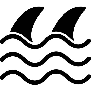 Köpekbalığı ikonu taslak biçiminde