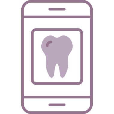 Diş ikonu. vektör illüstrasyonu