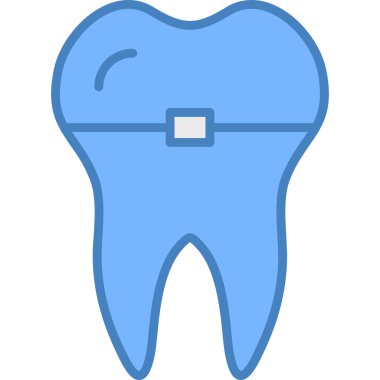 Diş ikonu, vektör illüstrasyonu