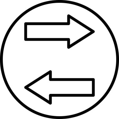 ok yönü simgesi ana hat biçiminde ileri