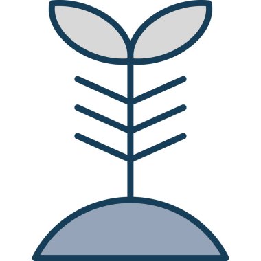 Bitki. Web simgesi basit illüstrasyon