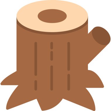 Ahşap kesim günlük kaydı simgesi dosya ana hatları biçiminde