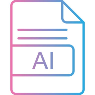 ai dosya simgesi, vektör illüstrasyonu basit tasarım