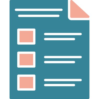 Belge. Web simgesi basit illüstrasyon