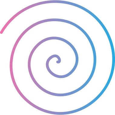 Spiral spiral ikonun vektör illüstrasyonu