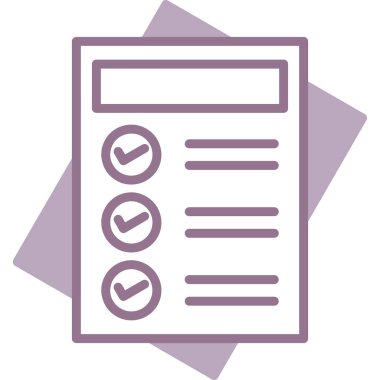 Kontrol listesi simgesi vektör illüstrasyonu