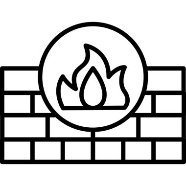 vector illustration of firewall icon