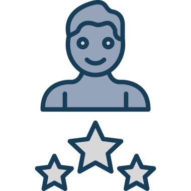 kullanıcı simgesi. Basit bir çizim. Web için düz vektör illüstrasyonu