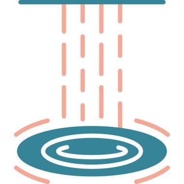 Su. Web simgesi basit illüstrasyon