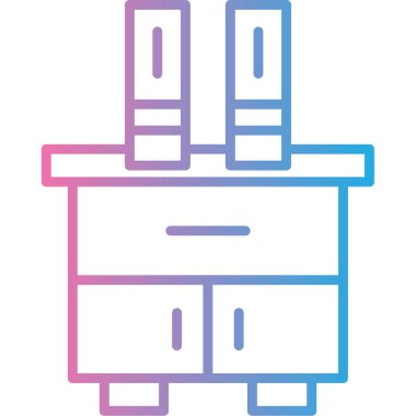 Mobilya. Web simgesi basit illüstrasyon