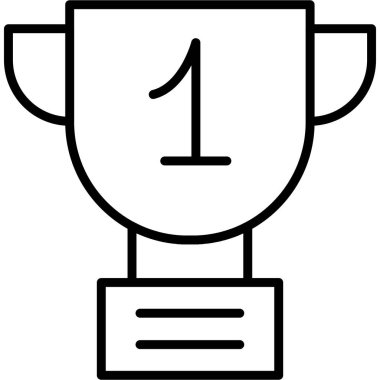 Kupa ikonu. Web için ödül vektör simgelerinin özet çizimi