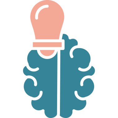 Beyin. Web simgesi basit illüstrasyon