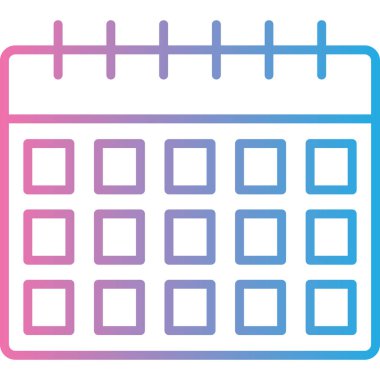 Takvim tarihi simgesi, basit vektör illüstrasyonu