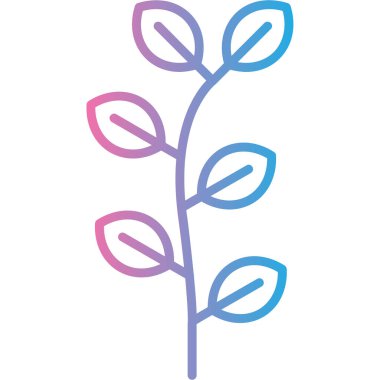 Çiçek ve bitki simgesinin vektör illüstrasyonu