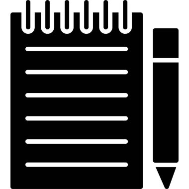 Not defteri simgesi, vektör illüstrasyonu