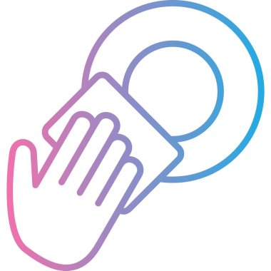 Bir insan el simgesinin vektör illüstrasyonu