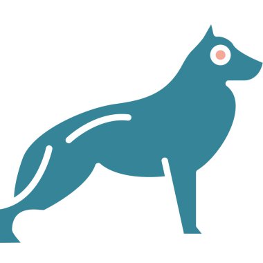 Köpek ikonu. Web için köpek vektör simgelerinin basit çizimi