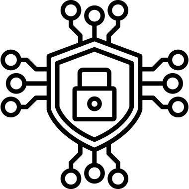 Güvenlik. Web simgesi basit illüstrasyon