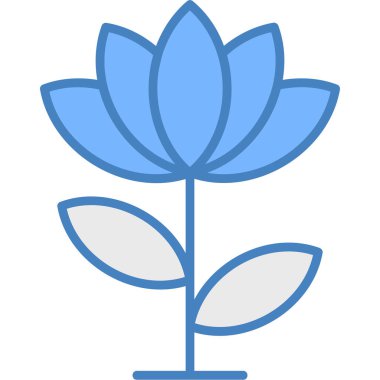 Çiçek. Web simgesi basit illüstrasyon