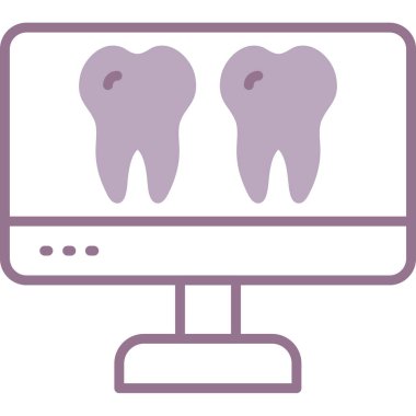 Diş simgesi, vektör çizimi