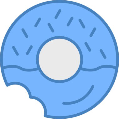 donut. Web simgesi vektör illüstrasyonu