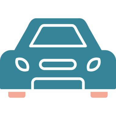 Otomobil Düz Vektör Simgesi