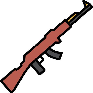 tüfek ikonu vektör illüstrasyonu