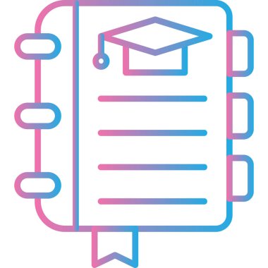 Kitap simgesinin vektör illüstrasyonu