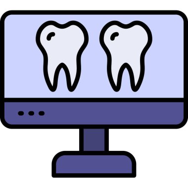 Diş bakımı modern simgesi, vektör illüstrasyonu