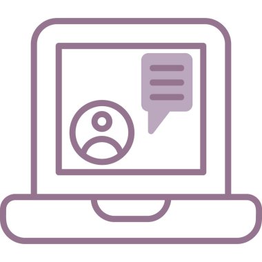 Bilgisayar. Web simgesi basit illüstrasyon