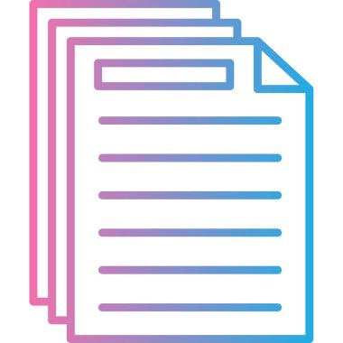 Belge simgesinin vektör illüstrasyonu